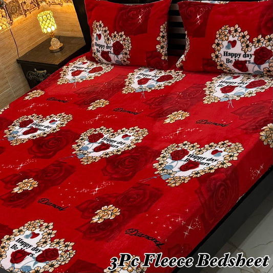 Cozy Winter Soft Fleece Bedsheets Set – 3 Pcs)02