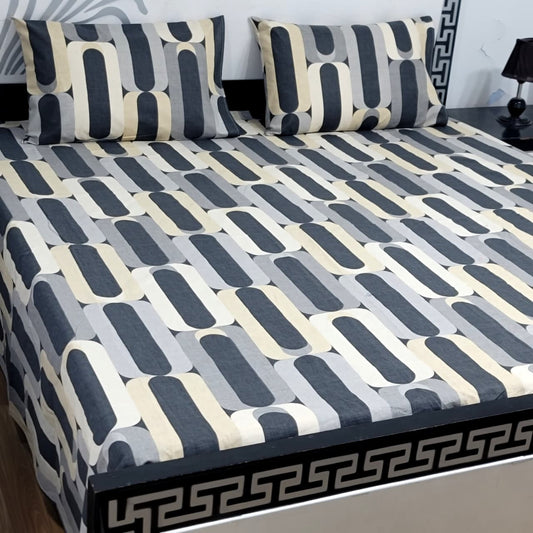 "Luxury 3-Piece Pure Cotton King Bed Sheet 026