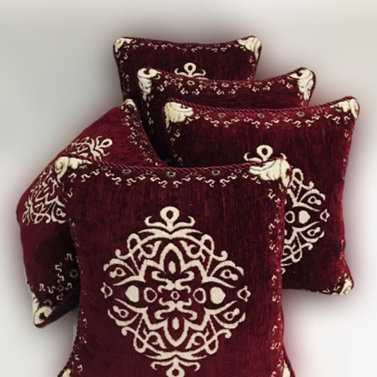 VELVET JACQUARD CUSHION COVERS 5pcs Set