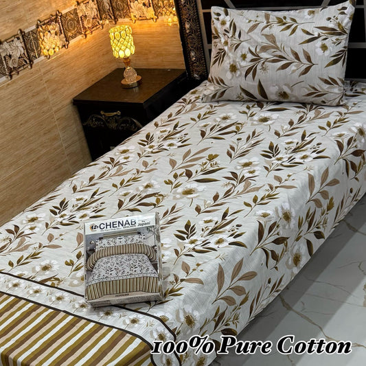 PURE COTTON SINGLE PAIR BEDSHEET 02