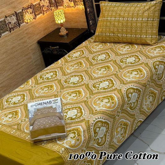 PURE COTTON SINGLE PAIR BEDSHEET 04