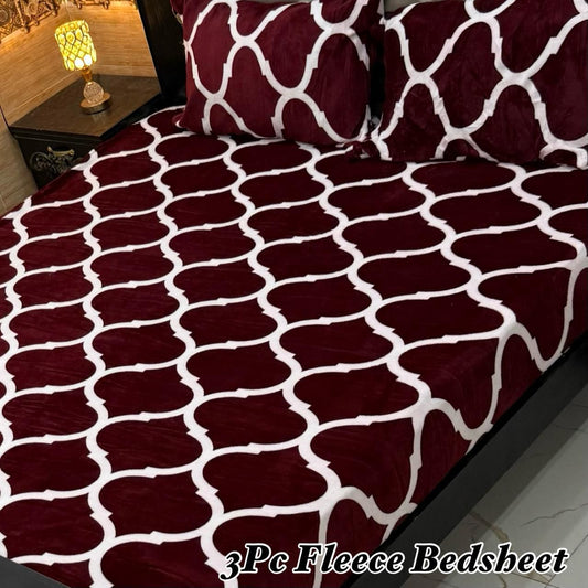 Cozy Winter Soft Fleece Bedsheets Set – 3 Pcs)07