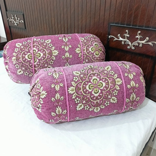 🧵Bolster Pillow Cover with Elegant Finish"🧵04