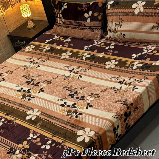 Cozy Winter Soft Fleece Bedsheets Set – 3 Pcs)017