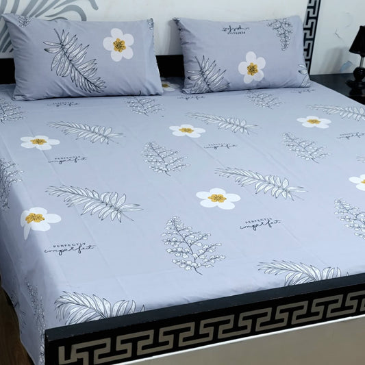 "Luxury 3-Piece Pure Cotton King Bed Sheet 013