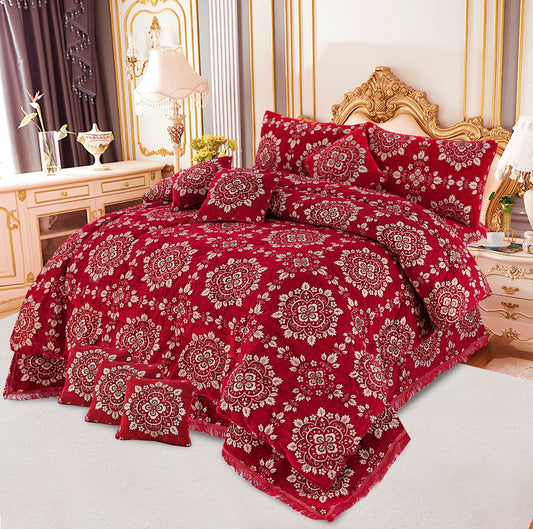 VELVET JAYQUARD BRIDAL RAZAI SETS - 10 Pcs Product 06