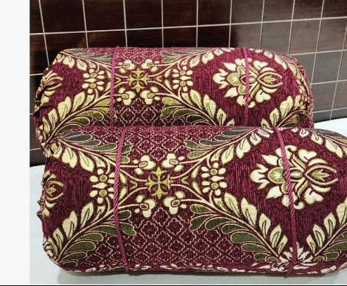 🧵Bolster Pillow Cover with Elegant Finish"🧵09