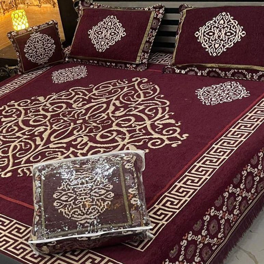 Appish Bridal Velvet Bed Sheet Set - 4pcs - ABB014