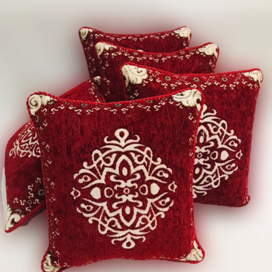 VELVET JACQUARD CUSHION COVERS 5pcs Set