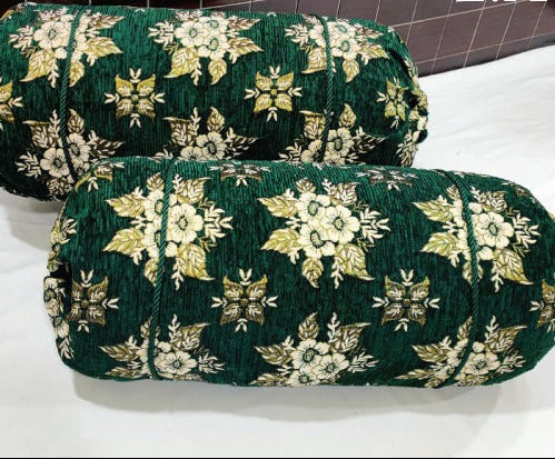 🧵Bolster Pillow Cover with Elegant Finish"🧵015