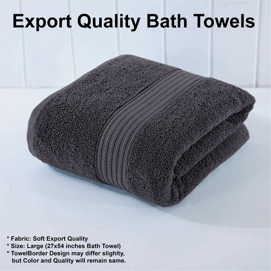 Export Quality Pure Cotton Towel - Dark Grey - ECT04