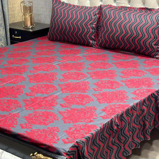 ποΈ 3 Pcs Salonika Frill Bedsheet ποΈ 029