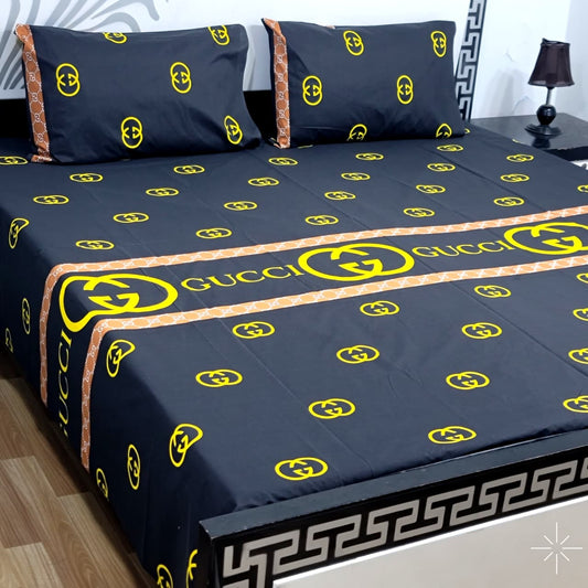 "Luxury 3-Piece Pure Cotton King Bed Sheet 011