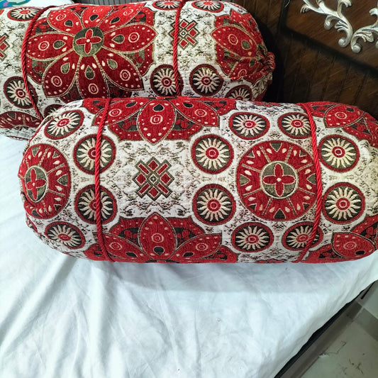 🧵Bolster Pillow Cover with Elegant Finish"🧵01