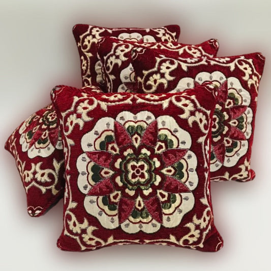 VELVET JACQUARD CUSHION COVERS 5pcs Set