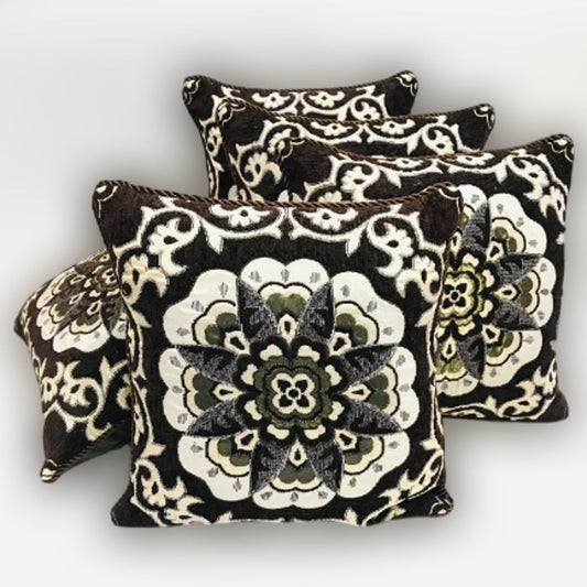 VELVET JACQUARD CUSHION COVERS 5pcs Set