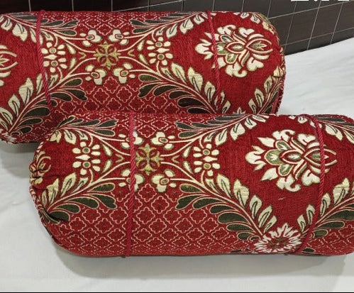 🧵Bolster Pillow Cover with Elegant Finish"🧵08