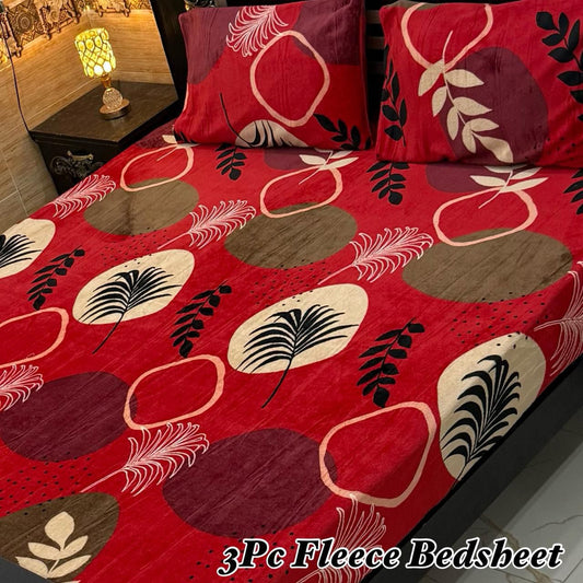 Cozy Winter Soft Fleece Bedsheets Set – 3 Pcs)08