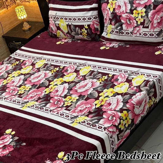 Cozy Winter Soft Fleece Bedsheets Set – 3 Pcs)09