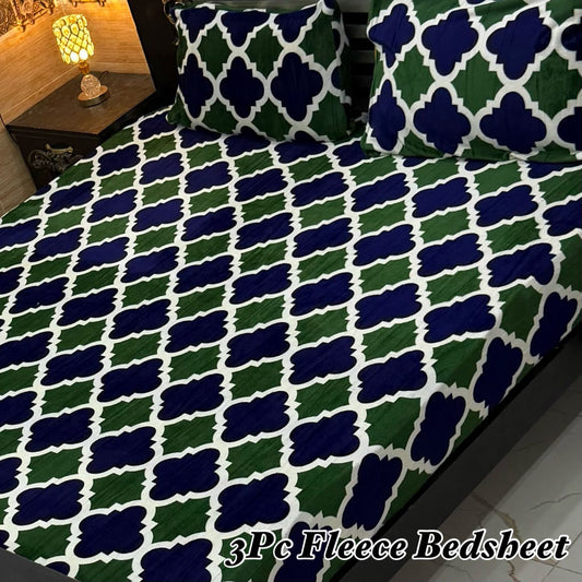 Cozy Winter Soft Fleece Bedsheets Set – 3 Pcs)019