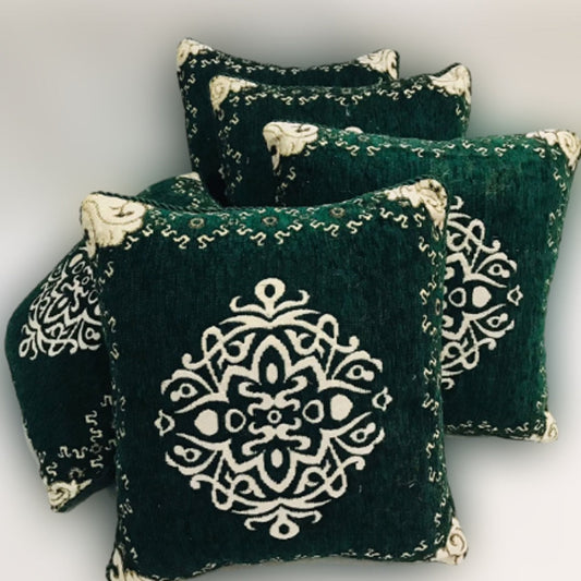 VELVET JACQUARD CUSHION COVERS 5pcs Set