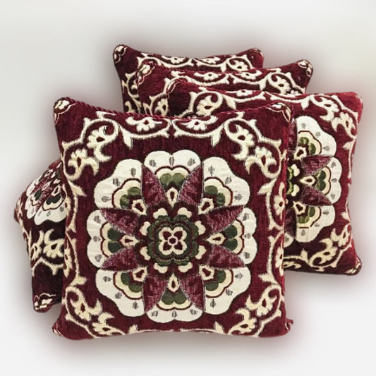 VELVET JACQUARD CUSHION COVERS 5pcs Set