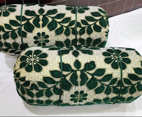 🧵Bolster Pillow Cover with Elegant Finish"🧵012