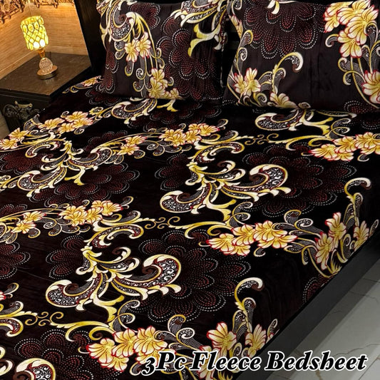 Cozy Winter Soft Fleece Bedsheets Set – 3 Pcs)021
