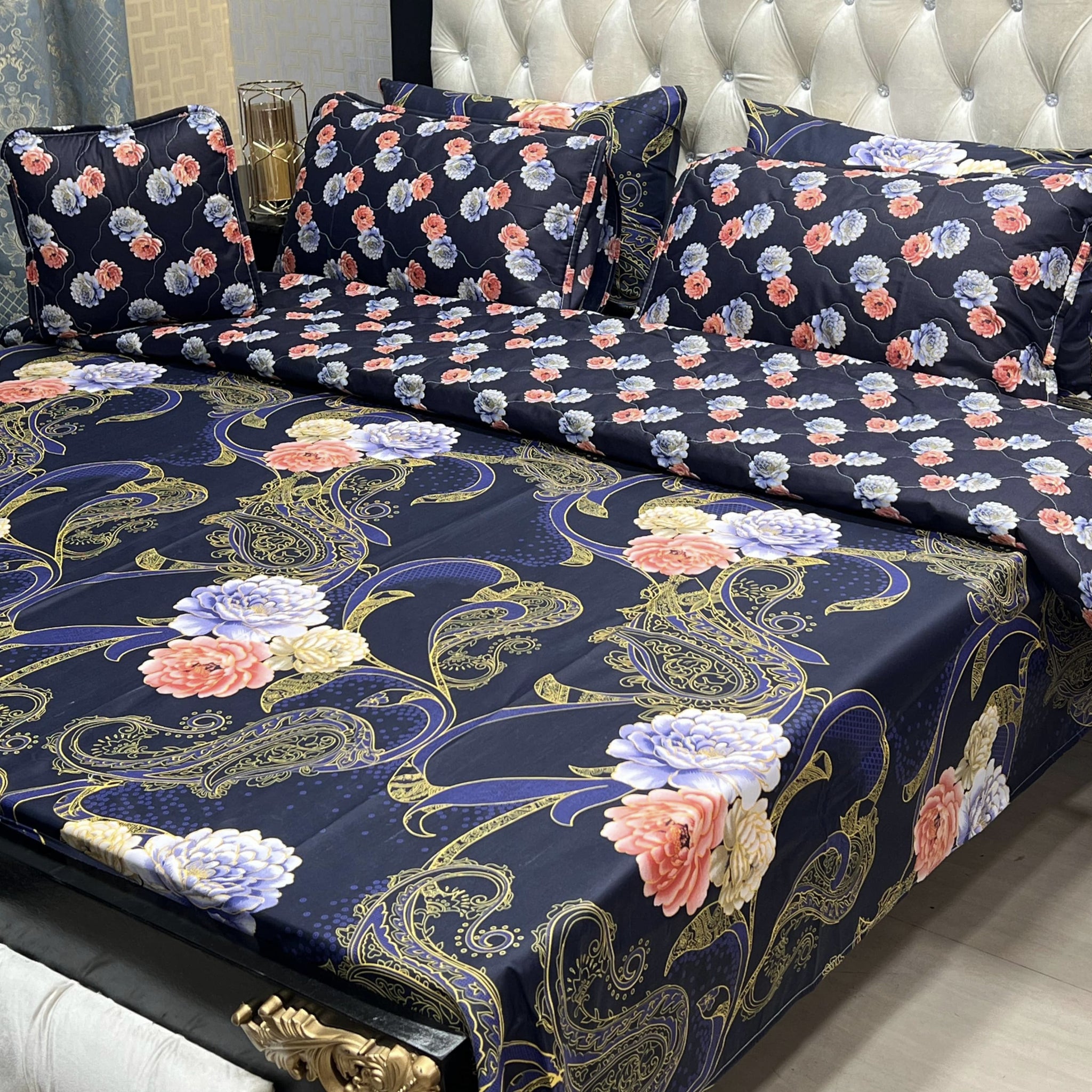 Rurva Cotton Comforter Set - 7pcs - RCS038