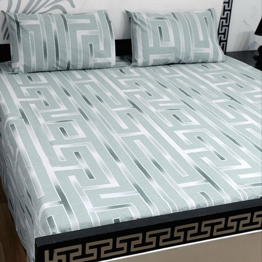 "Luxury 3-Piece Pure Cotton King Bed Sheet